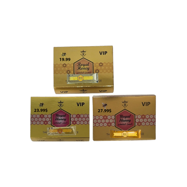 Three varieties of Royal Honey ,  containing 12 sachets 20gm each.